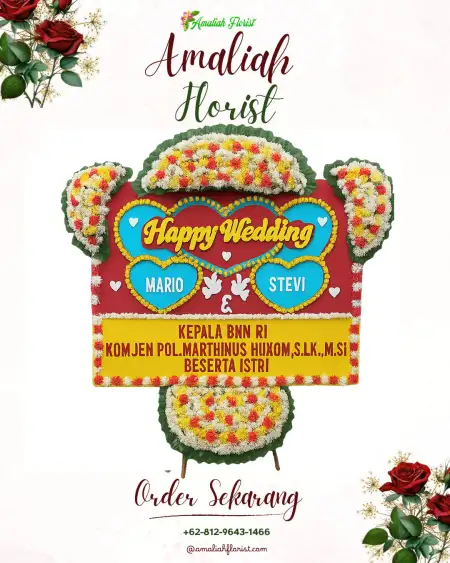 Papan Bunga Pernikahan Dadap